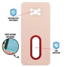 Capa para Xiaomi Poco X3/Poco X3 Pro/Poco X3 NFC - Case Silicone Safe Glass Salmão